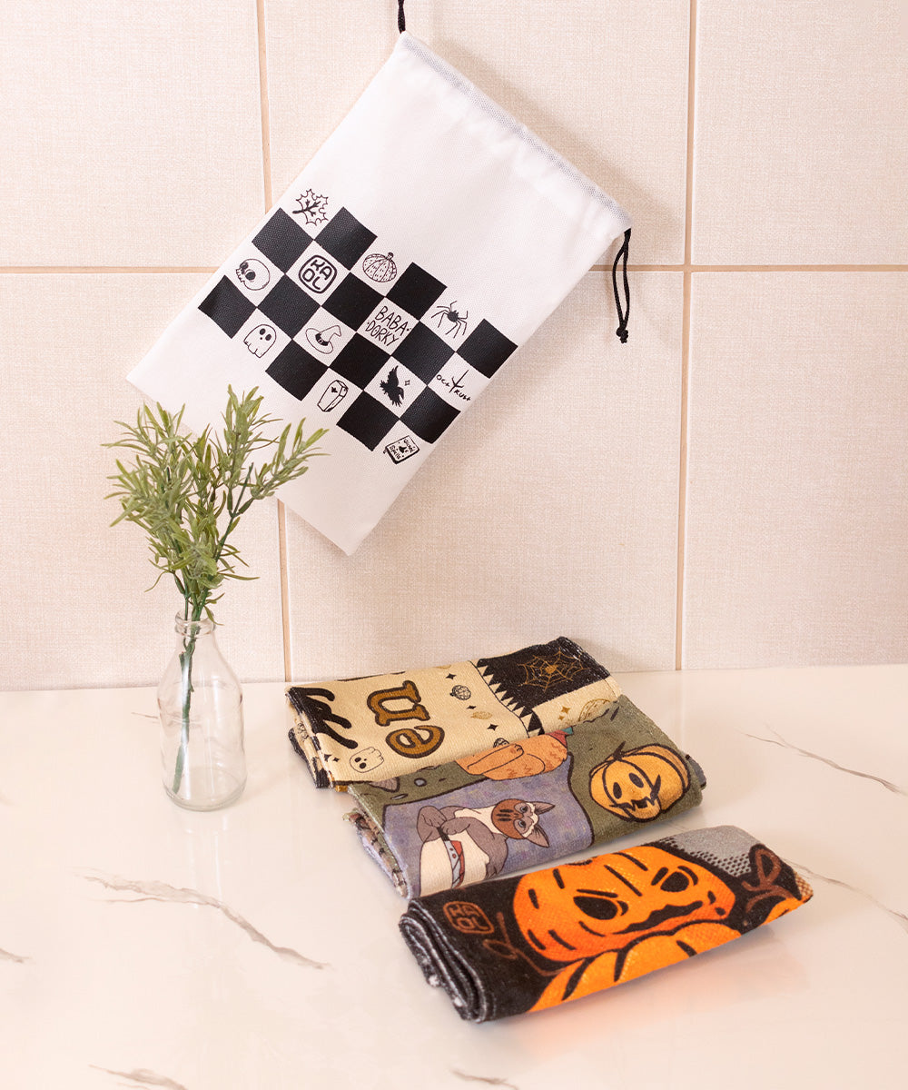KIT PANOS DE PRATOS HALLOWEEN