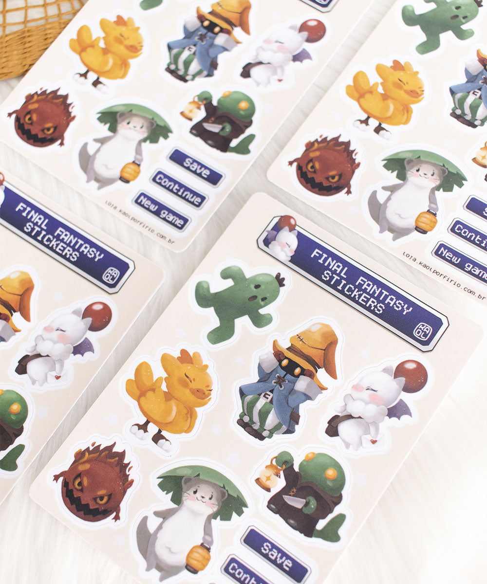 CARTELA DE ADESIVOS - FINAL FANTASY