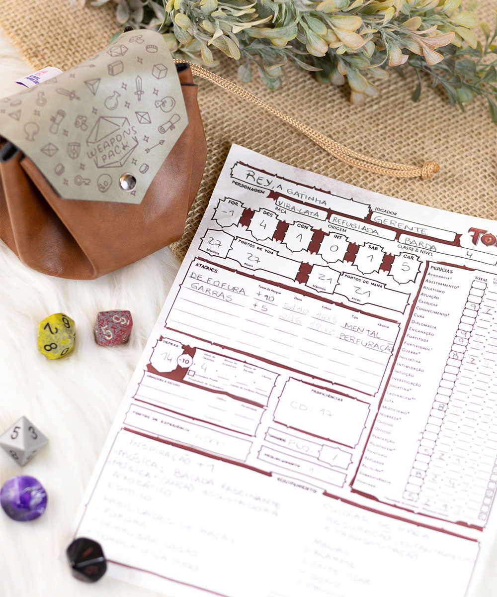 SAQUINHO PORTA-DADOS - RPG