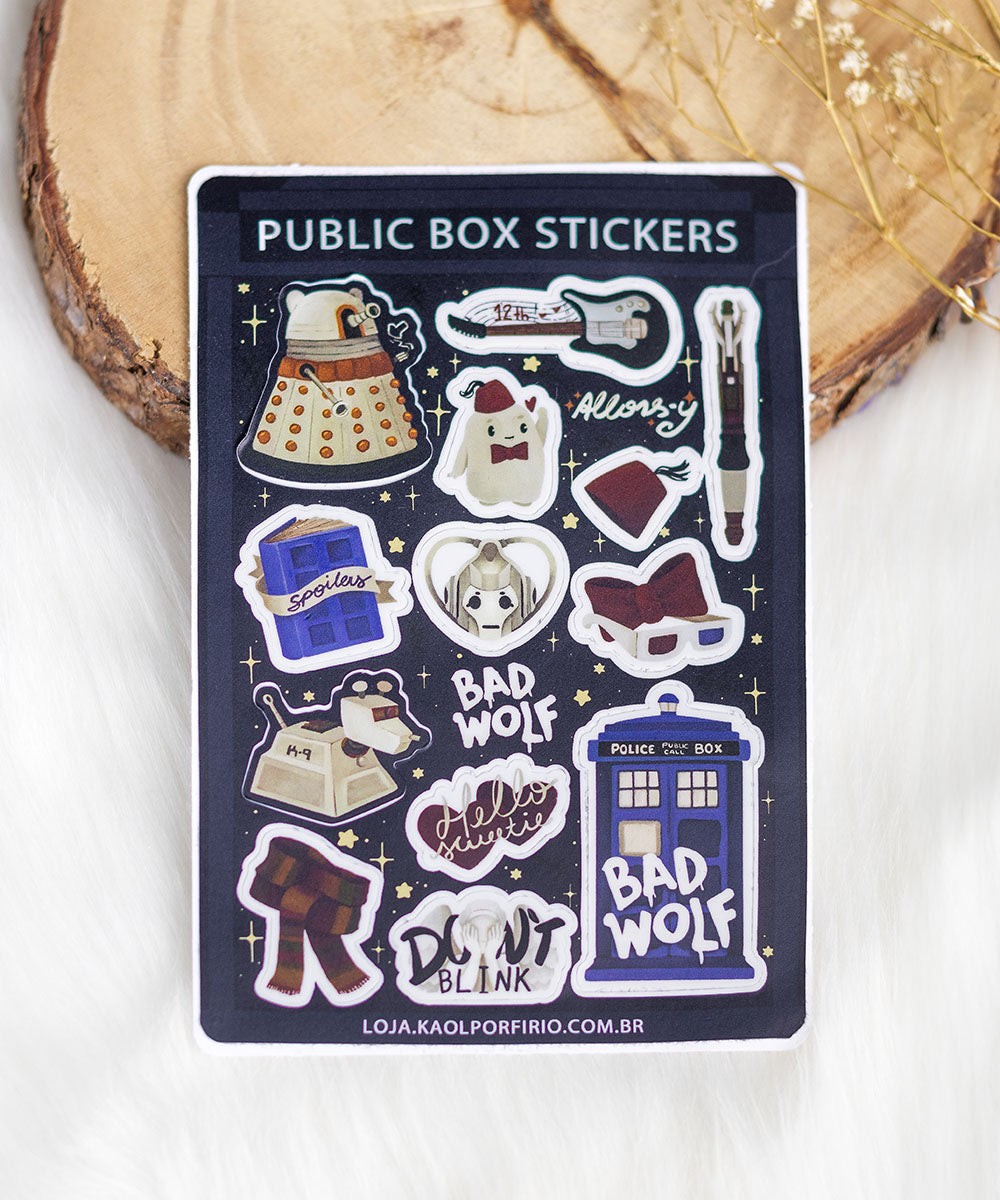 CARTELA DE ADESIVOS - DOCTOR WHO