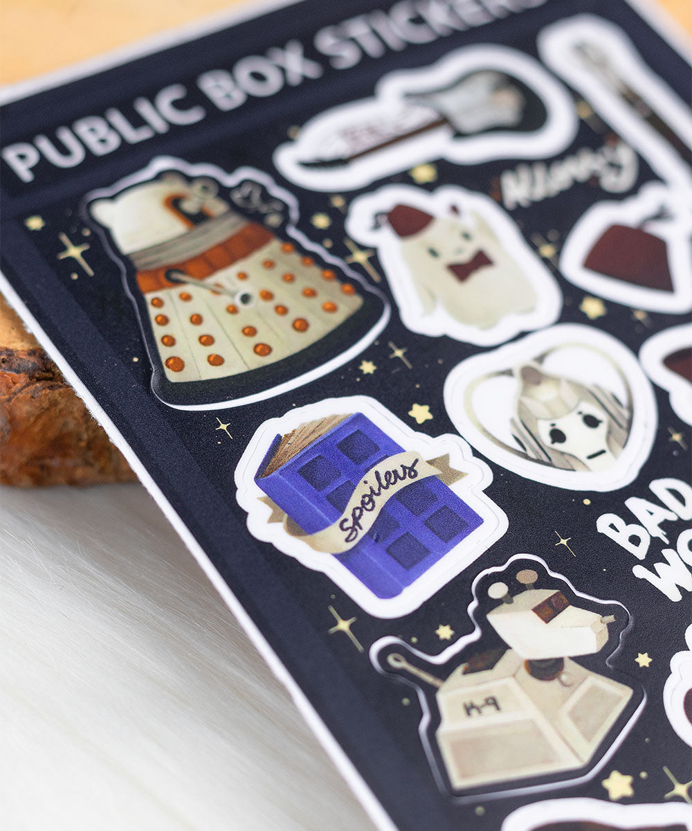 CARTELA DE ADESIVOS - DOCTOR WHO