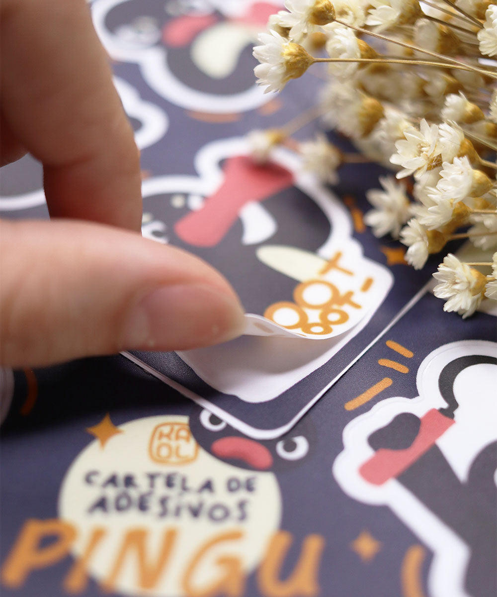 CARTELA DE ADESIVOS - PINGU