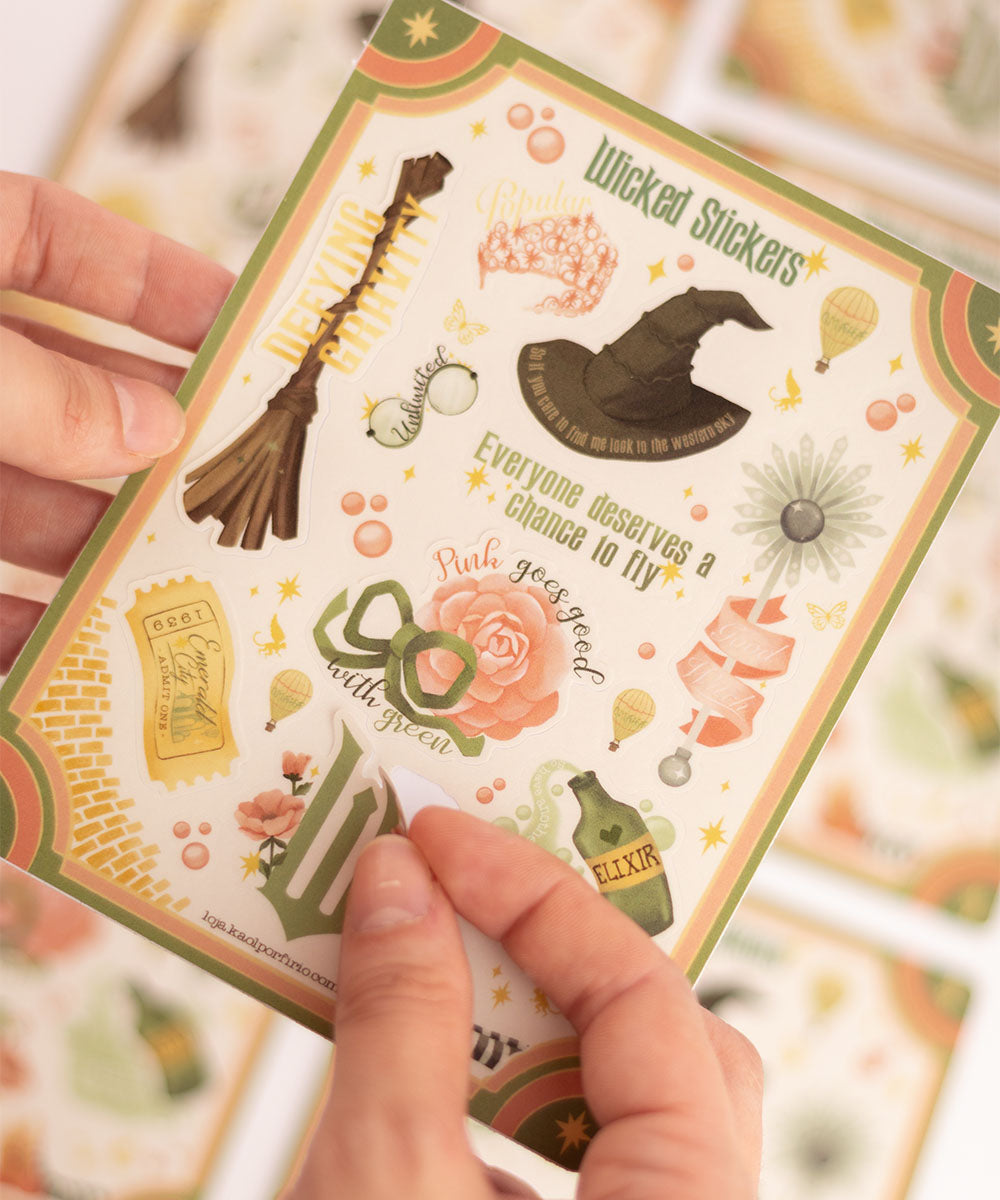 CARTELA DE ADESIVOS - WICKED STICKERS
