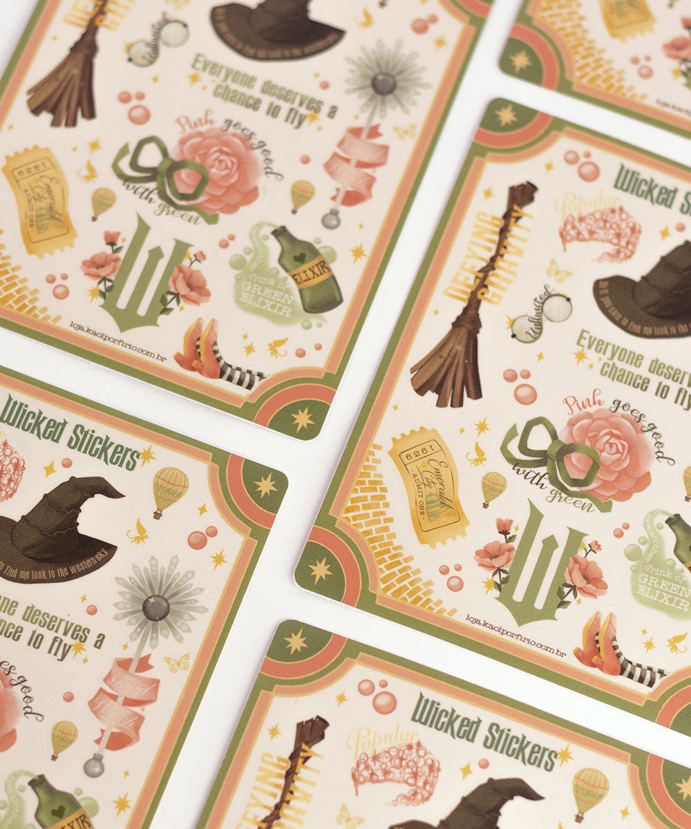 CARTELA DE ADESIVOS - WICKED STICKERS