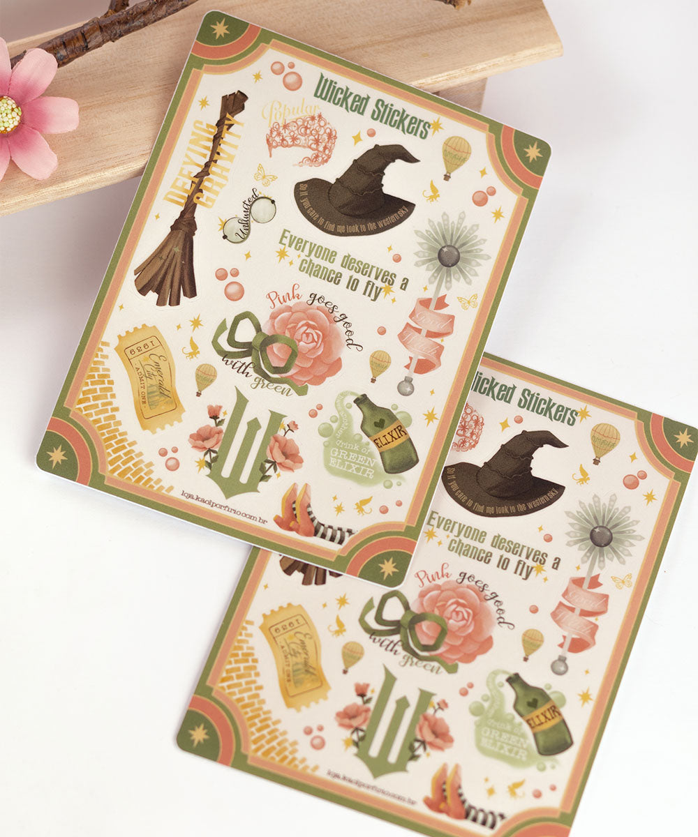 CARTELA DE ADESIVOS - WICKED STICKERS