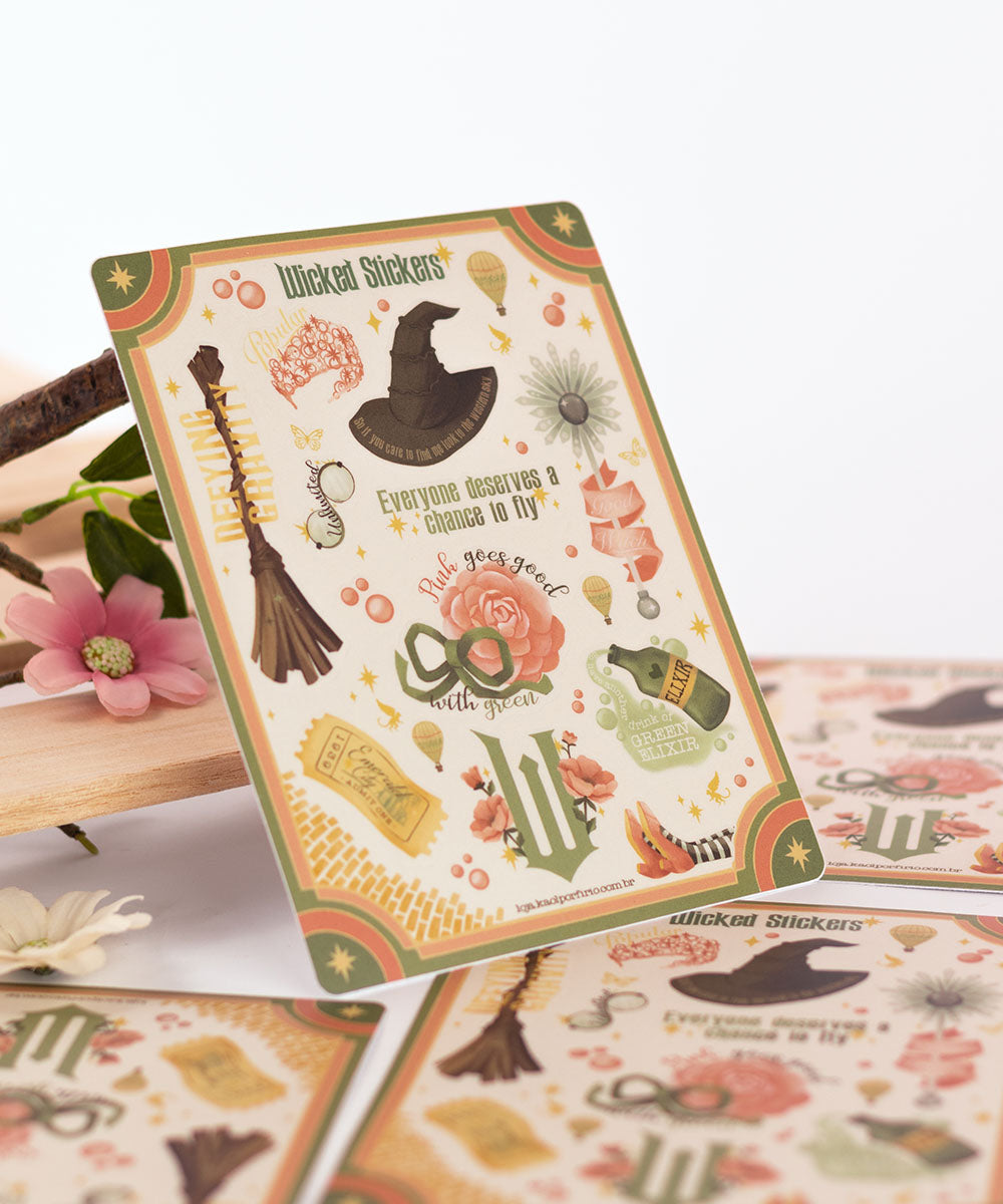 CARTELA DE ADESIVOS - WICKED STICKERS