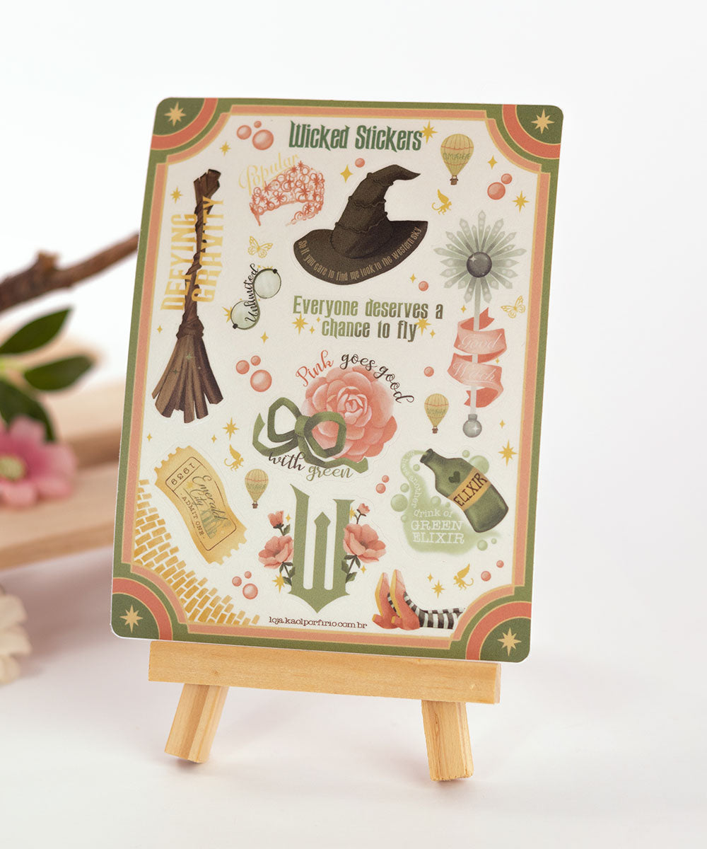 CARTELA DE ADESIVOS - WICKED STICKERS