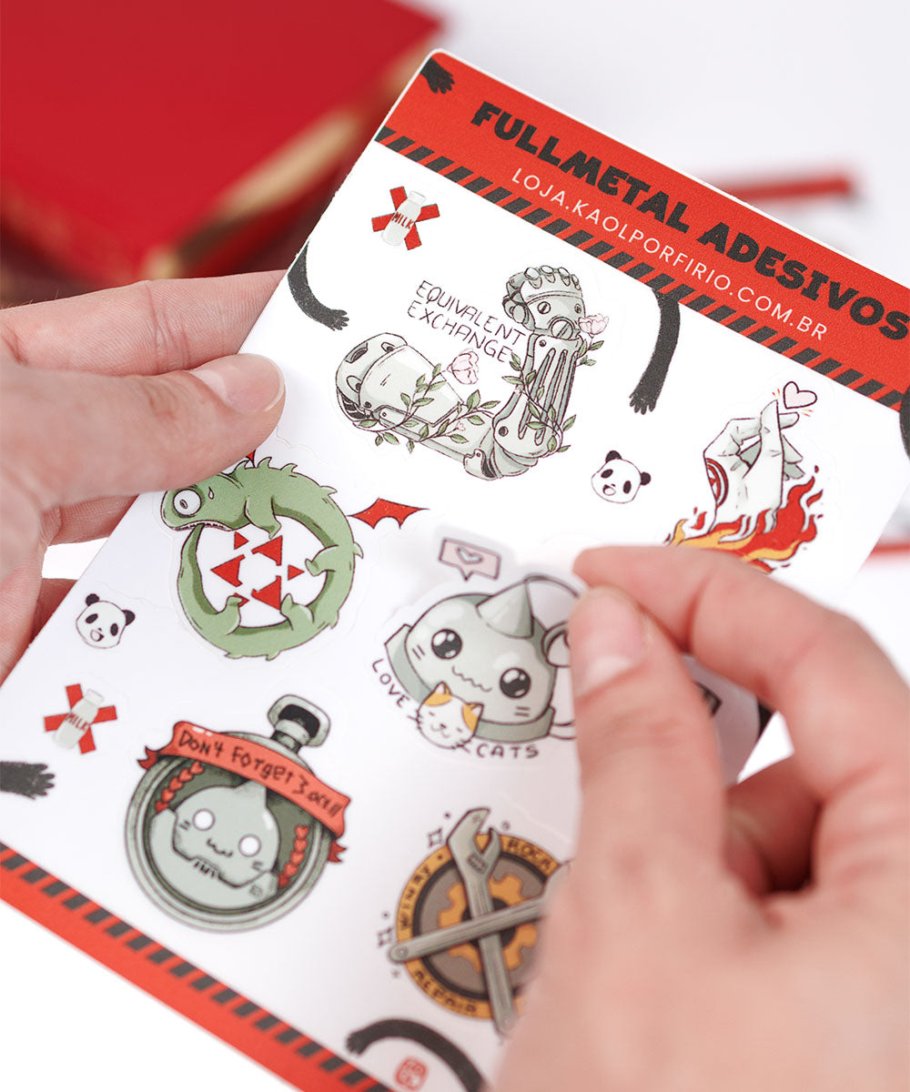 CARTELA DE ADESIVOS - FULLMETAL