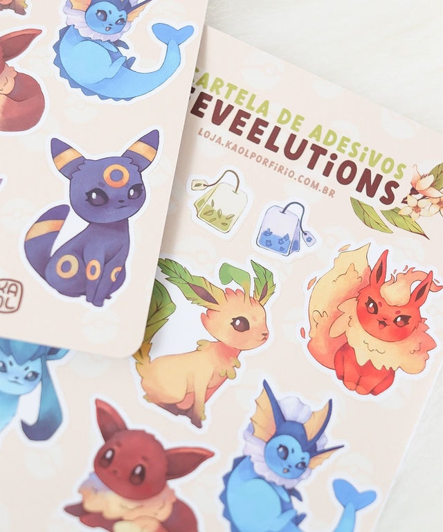 CARTELA DE ADESIVOS - EEVEELUTION