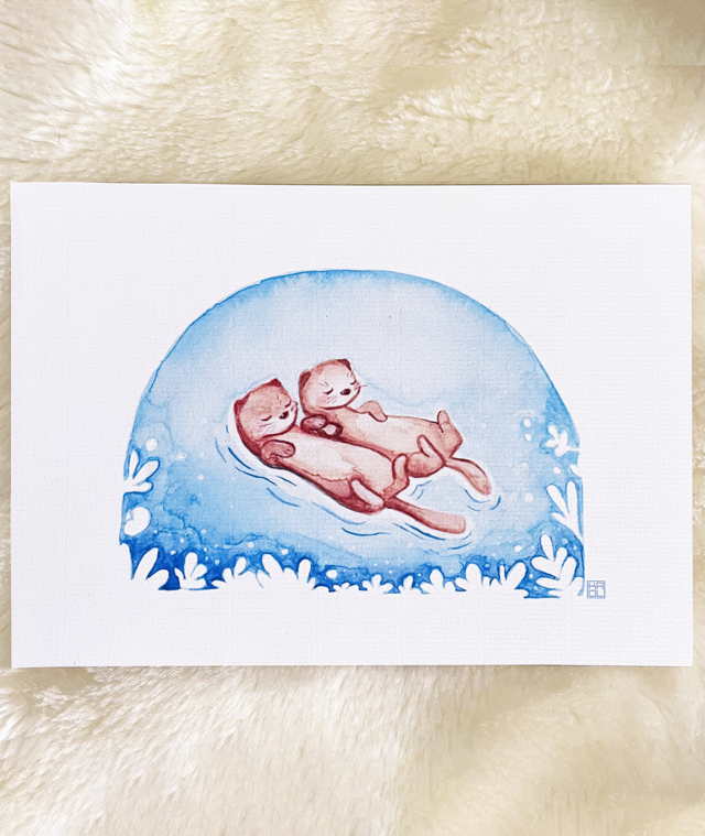 LONTRINHAS: PRINT DE AQUARELA