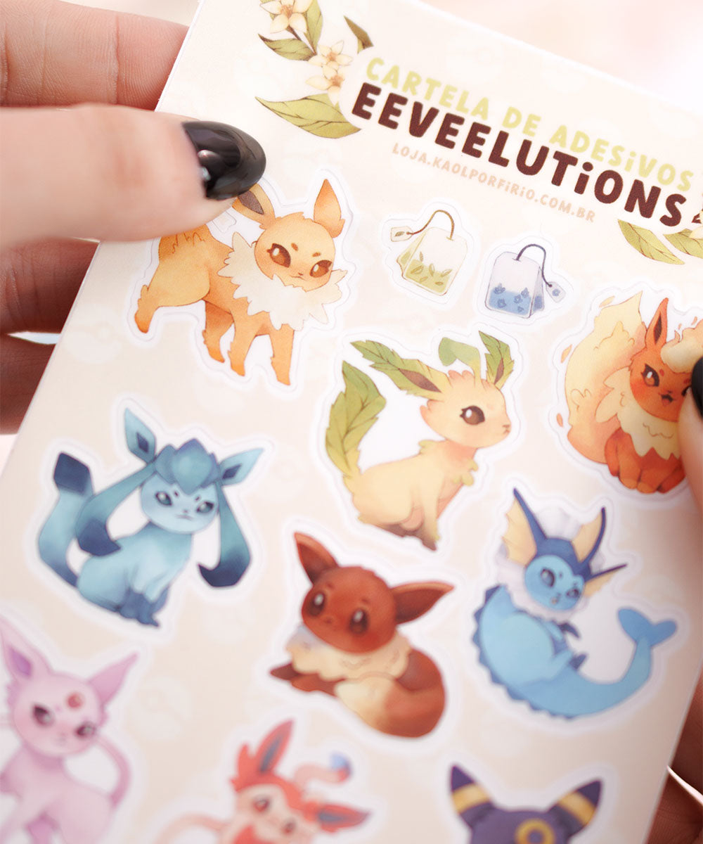 CARTELA DE ADESIVOS - EEVEELUTION