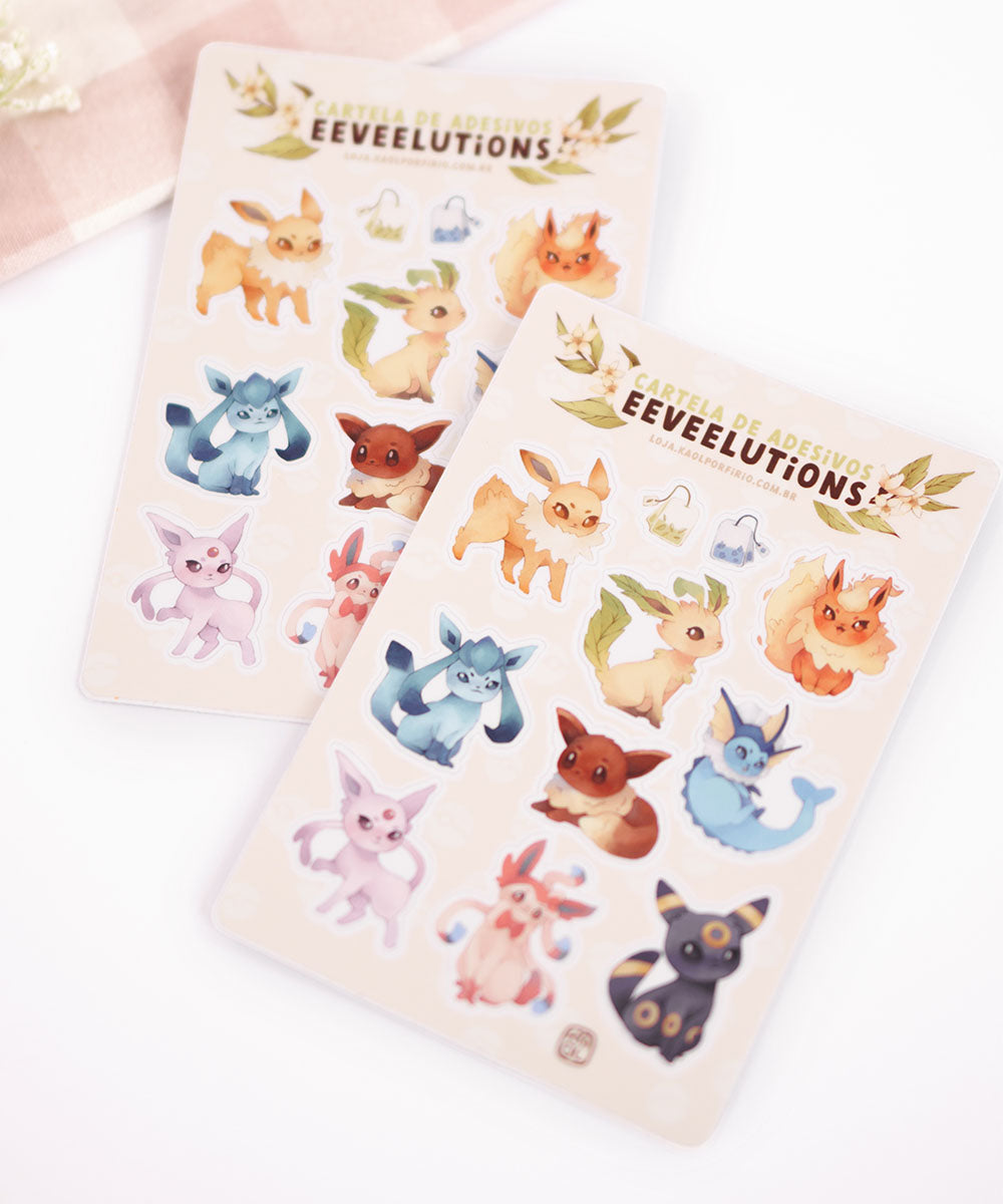 CARTELA DE ADESIVOS - EEVEELUTION