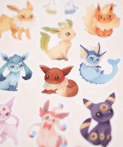 CARTELA DE ADESIVOS - EEVEELUTION