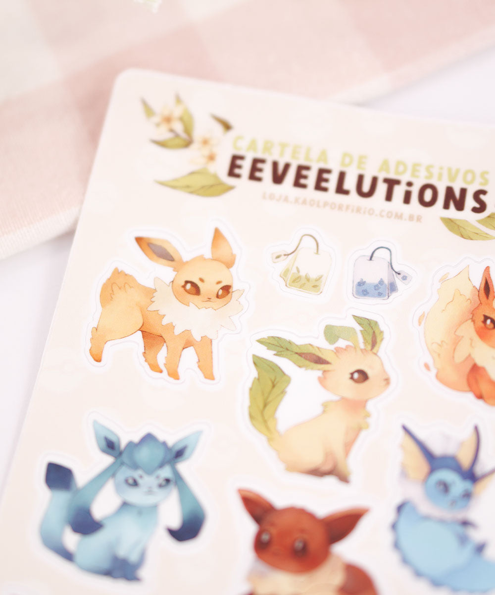 CARTELA DE ADESIVOS - EEVEELUTION