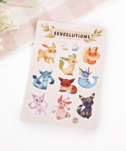 CARTELA DE ADESIVOS - EEVEELUTION