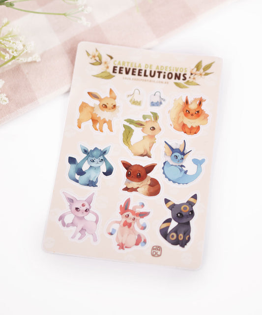 CARTELA DE ADESIVOS - EEVEELUTION