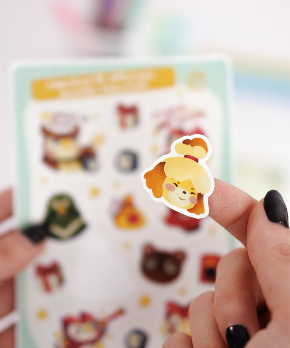 CARTELA DE ADESIVOS - ANIMAL CROSSING