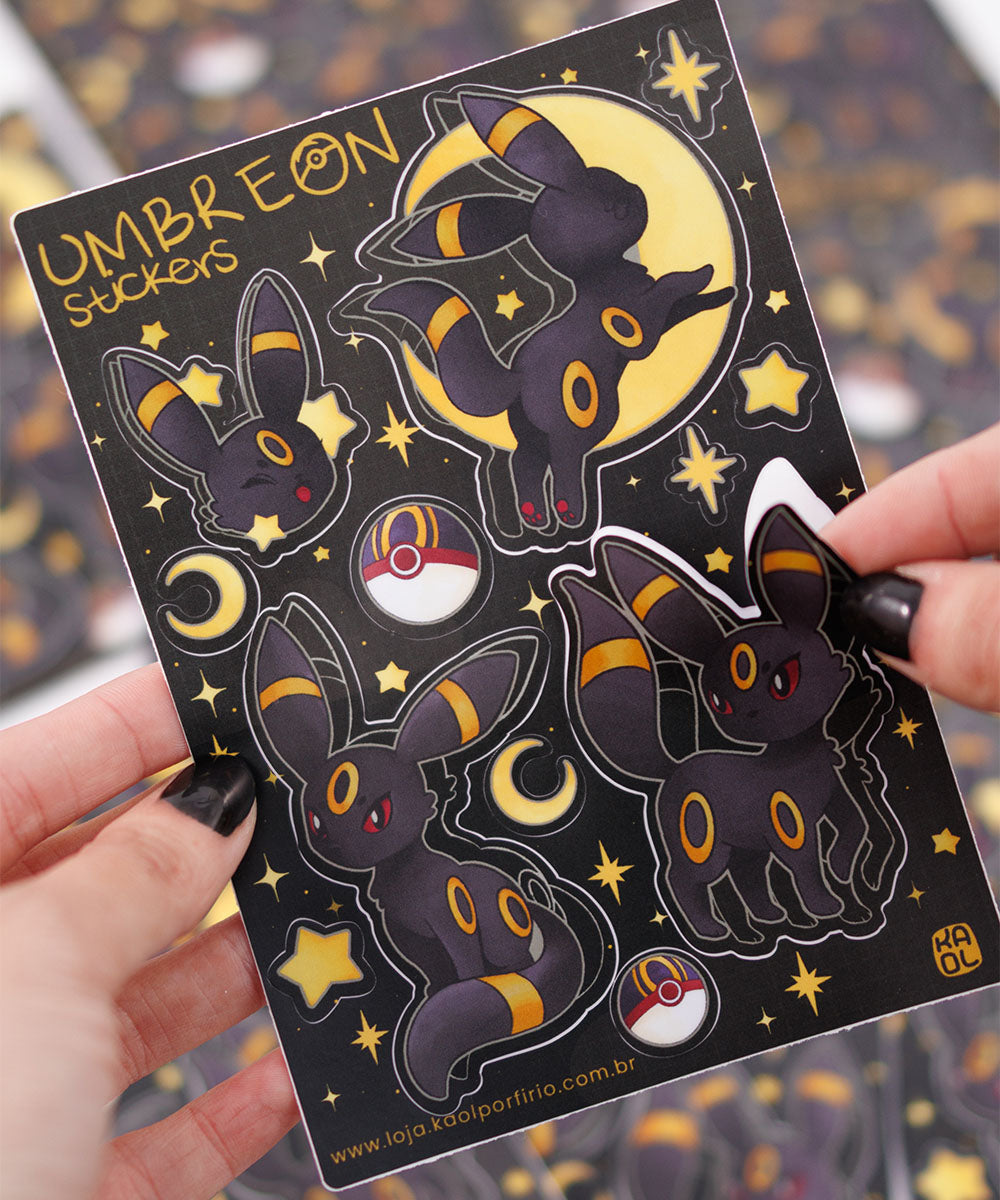 CARTELA DE ADESIVOS - UMBREON