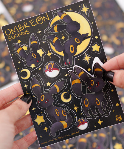 CARTELA DE ADESIVOS - UMBREON