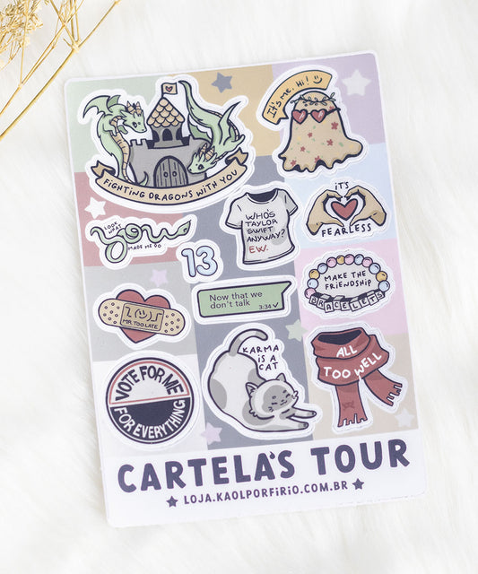 CARTELA DE ADESIVOS - CARTELA'S TOUR