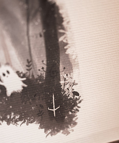 PRINT - BELLS IN AN OLD FOREST