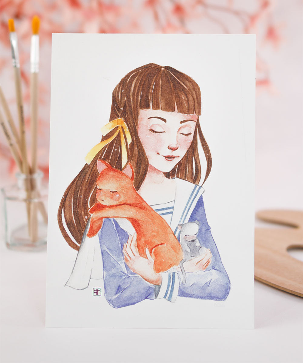 PRINT DE AQUARELA - TOHRU