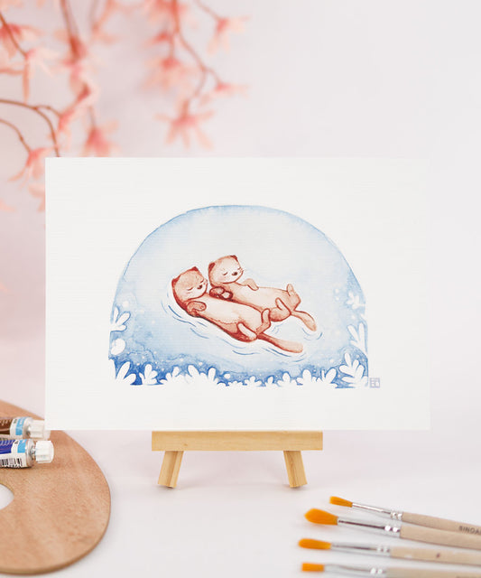 LONTRINHAS: PRINT DE AQUARELA