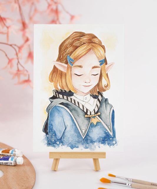 PRINT DE AQUARELA - ZELDA