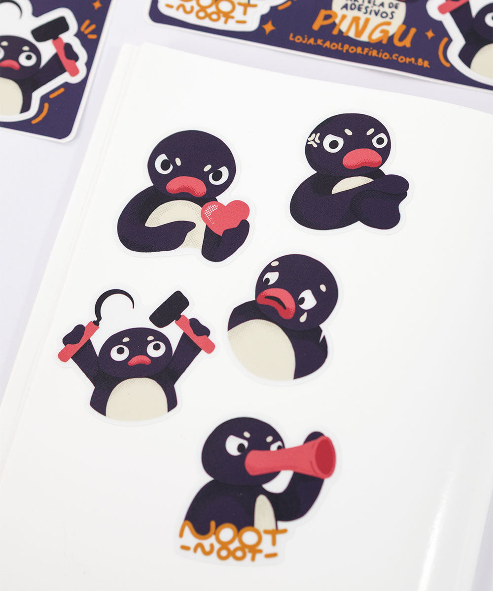 CARTELA DE ADESIVOS - PINGU