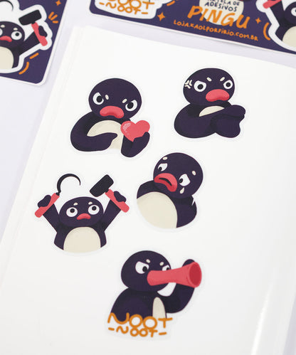 CARTELA DE ADESIVOS - PINGU