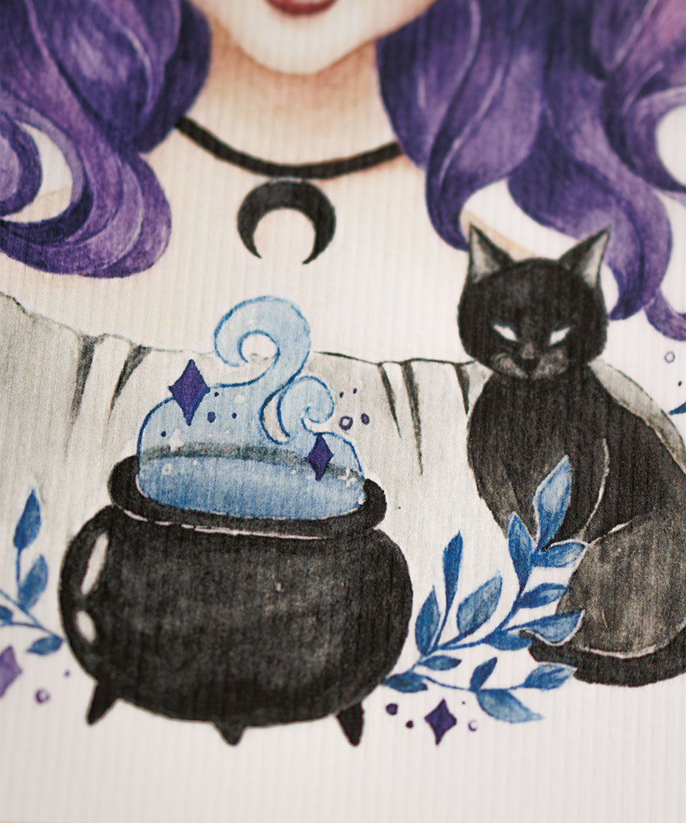 PRINT DE AQUARELA  - BRUXINHA