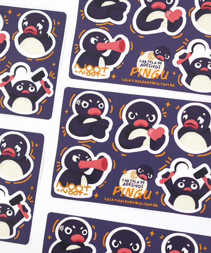 CARTELA DE ADESIVOS - PINGU