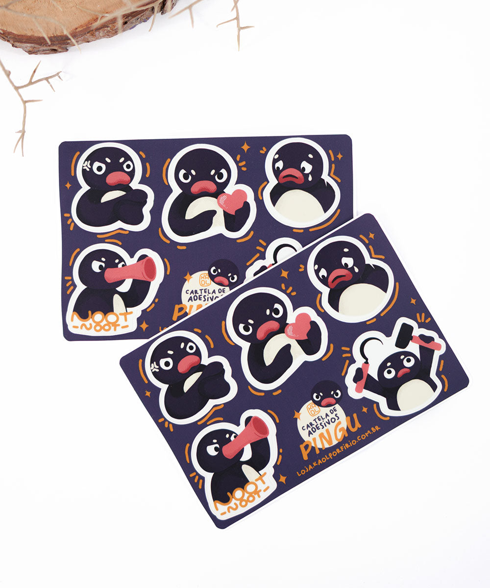CARTELA DE ADESIVOS - PINGU