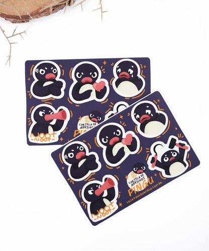 CARTELA DE ADESIVOS - PINGU