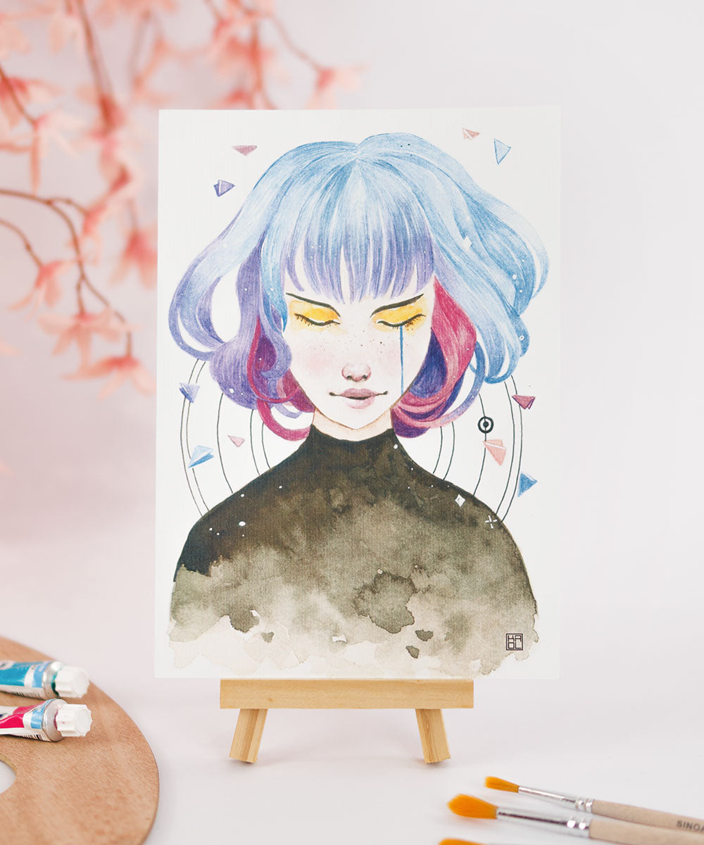 PRINT DE AQUARELA - GRIS