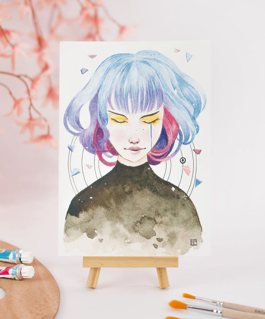 PRINT DE AQUARELA - GRIS