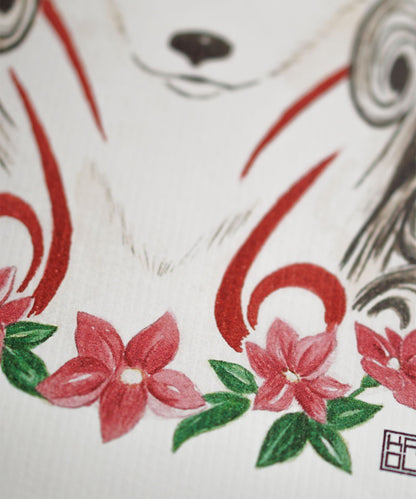PRINT DE AQUARELA - OKAMI