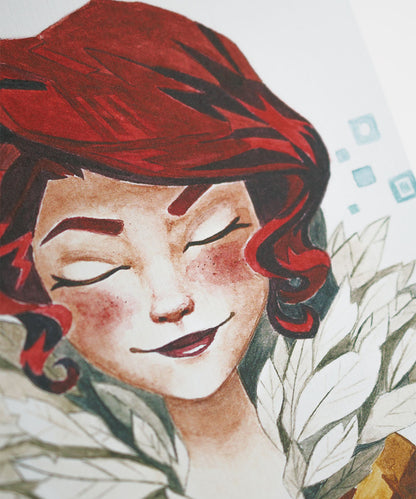 PRINT DE AQUARELA - RED