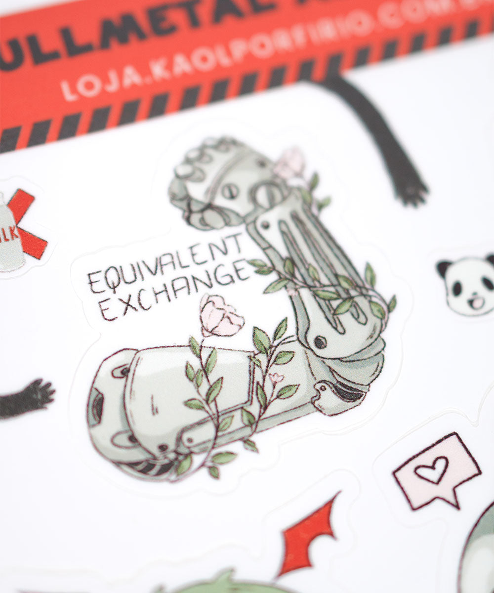 CARTELA DE ADESIVOS - FULLMETAL