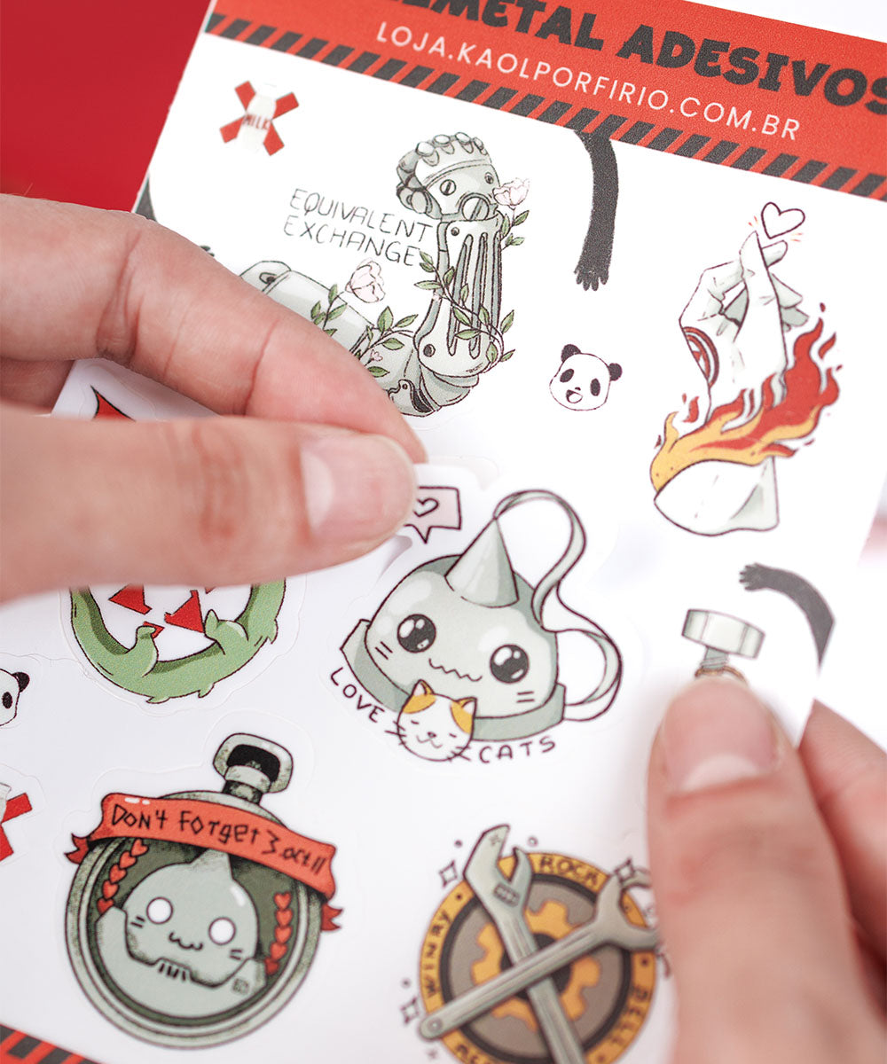 CARTELA DE ADESIVOS - FULLMETAL