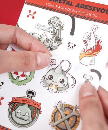 CARTELA DE ADESIVOS - FULLMETAL