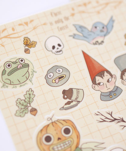 CARTELA DE ADESIVOS - OVER THE GARDEN WALL
