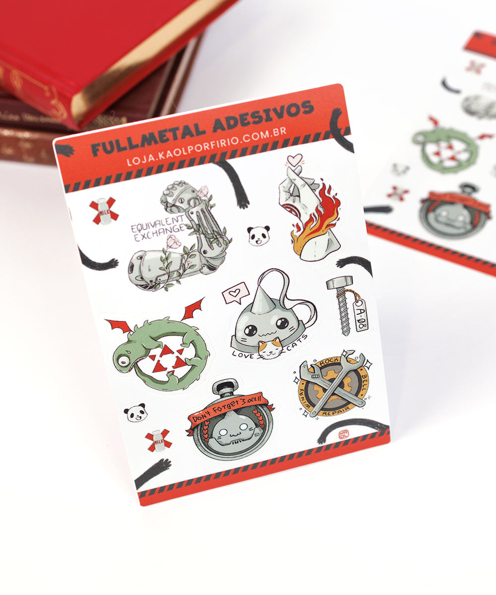 CARTELA DE ADESIVOS - FULLMETAL