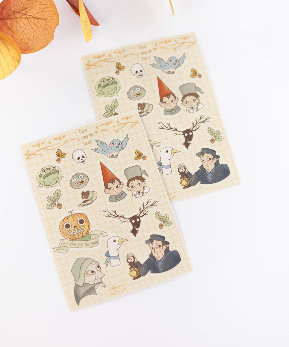 CARTELA DE ADESIVOS - OVER THE GARDEN WALL