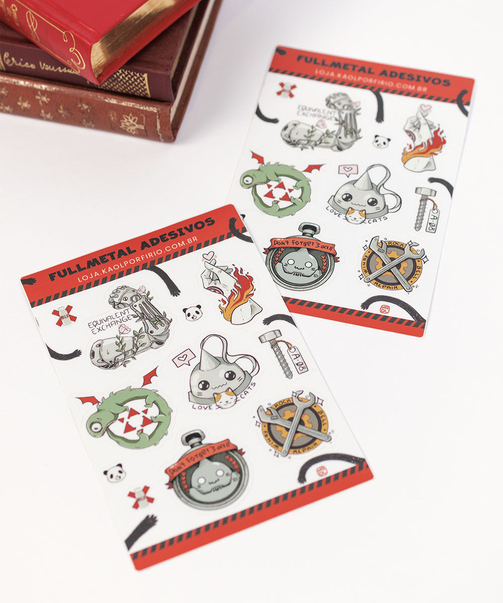CARTELA DE ADESIVOS - FULLMETAL
