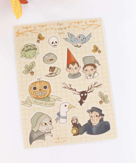 CARTELA DE ADESIVOS - OVER THE GARDEN WALL