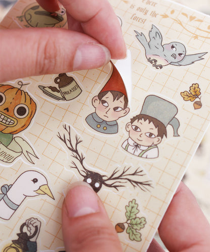 CARTELA DE ADESIVOS - OVER THE GARDEN WALL