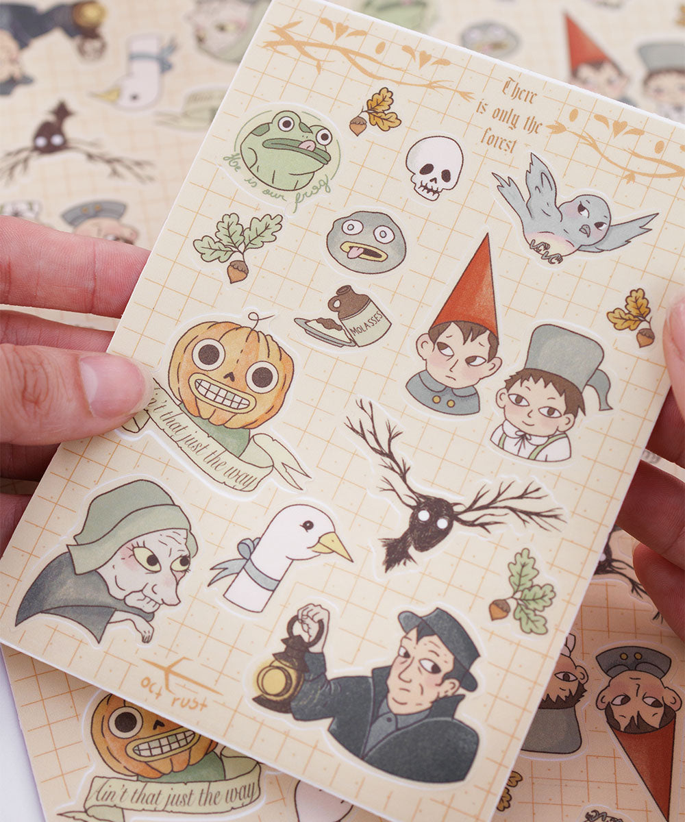 CARTELA DE ADESIVOS - OVER THE GARDEN WALL
