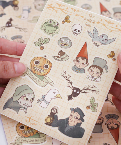 CARTELA DE ADESIVOS - OVER THE GARDEN WALL