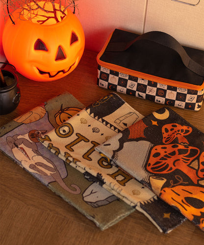 KIT PANOS DE PRATOS HALLOWEEN + MARMITEIRA